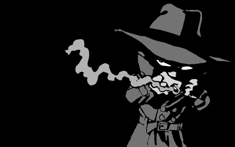 Masked Figure Smoking