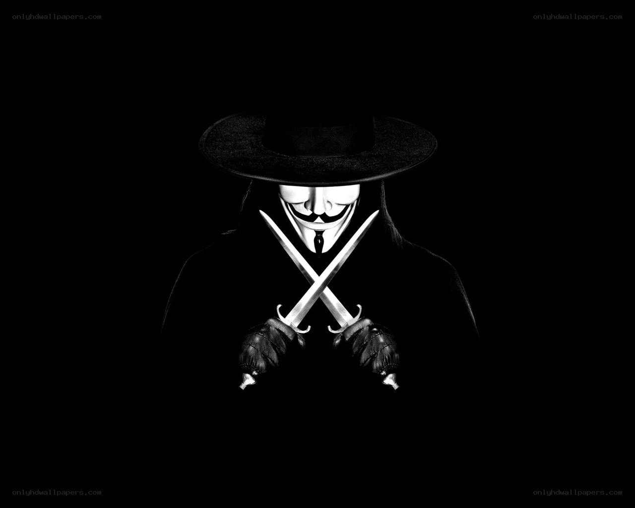masked figure with crossed daggers