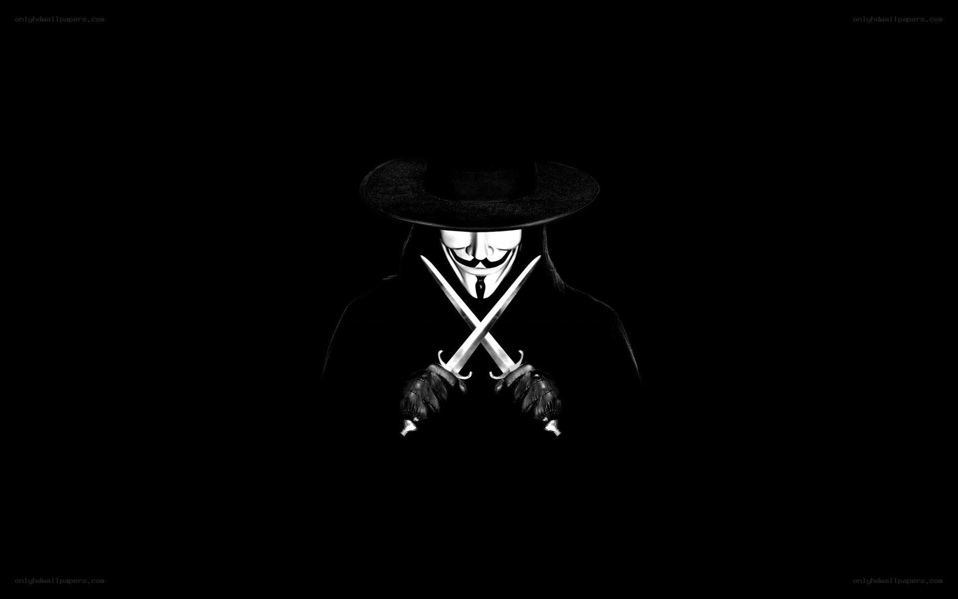 masked figure with crossed swords