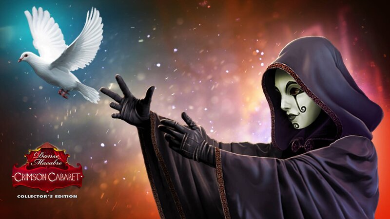 Masked Figure with Dove — Purple