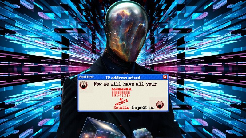 Masked Figure with Error Box