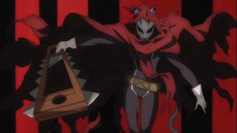 Masked Figure with Guillotine