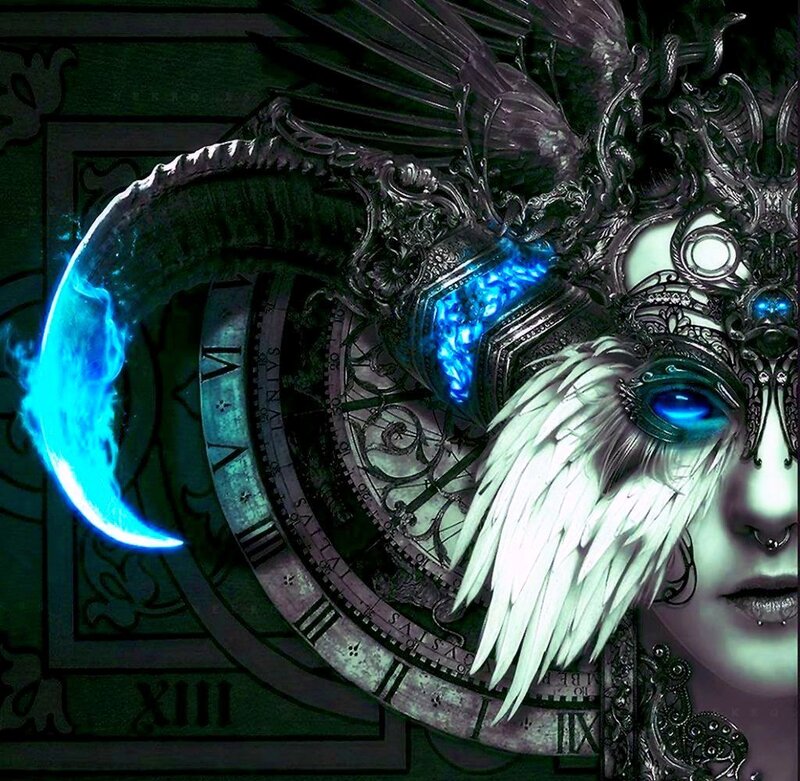 Masked Figure with Horns