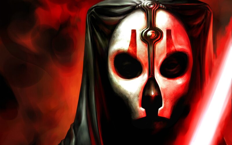 Masked Figure with Lightsaber