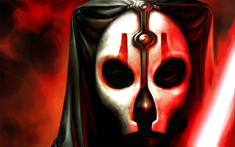 Masked Figure with Red Lightsaber