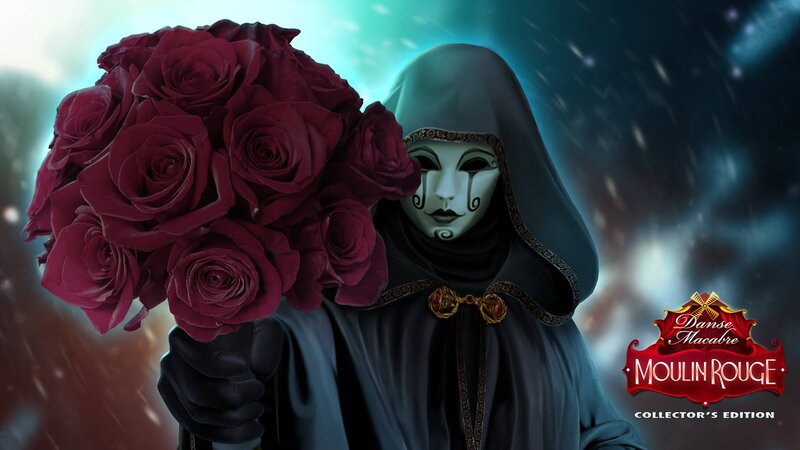 Masked Figure with Roses