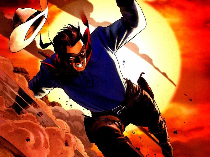 Masked Man in Blue Shirt
