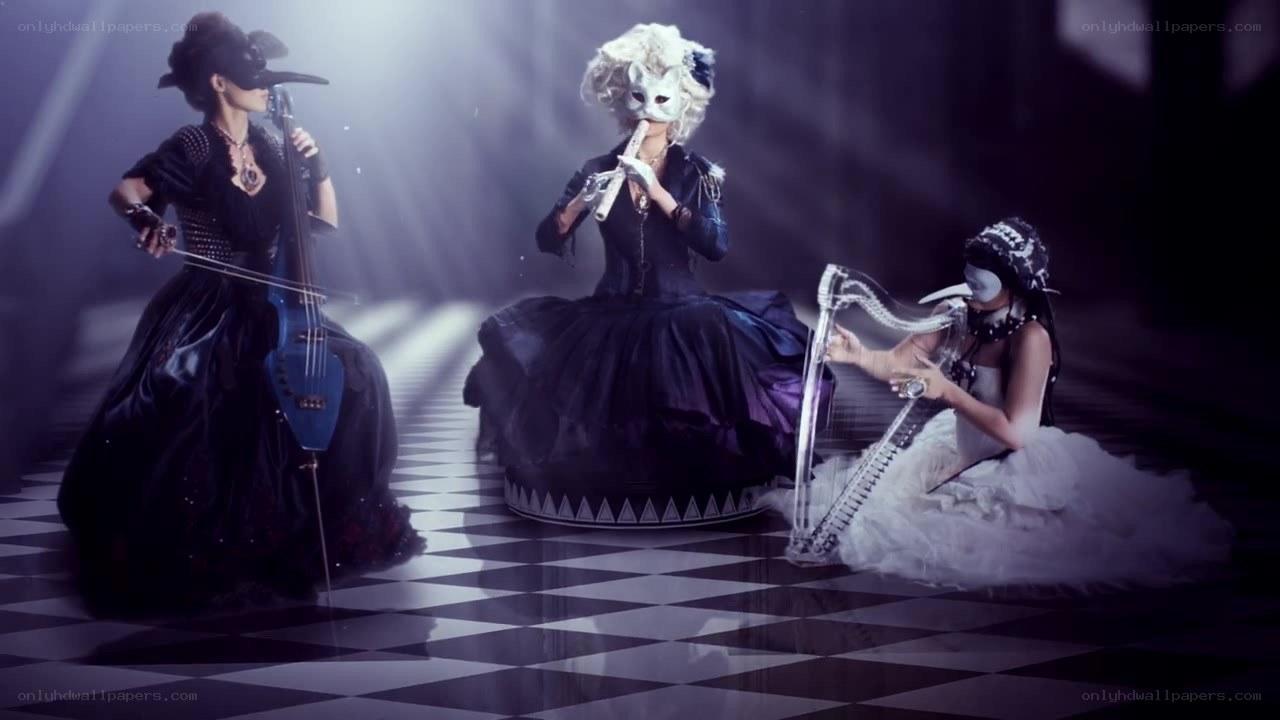 masked musicians on stage