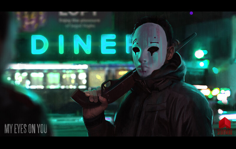 Masked Person with Gun