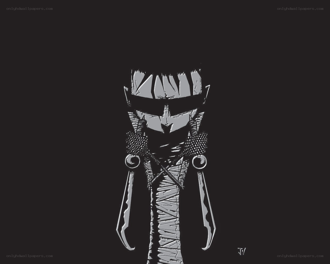 masked warrior character