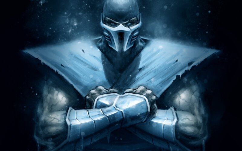 Masked Warrior in Armor — Blue