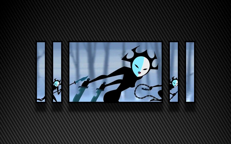 Masked Warrior in Forest — Black, Dramatic