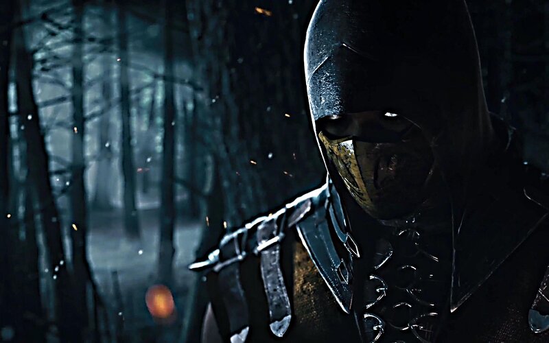 Masked Warrior in Forest — Black