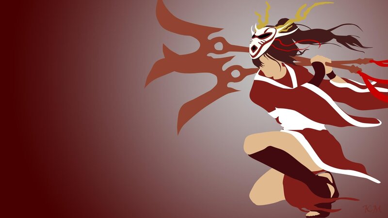 masked warrior in motion
