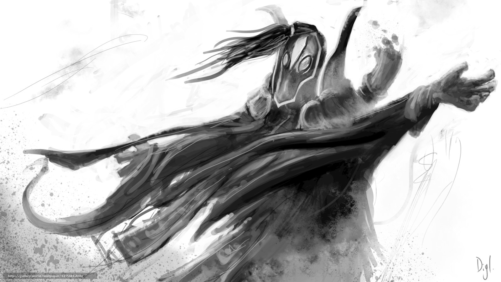masked warrior in motion