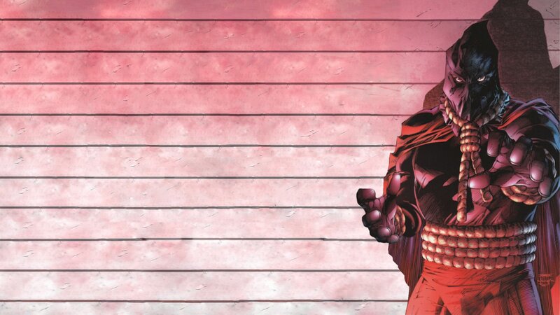 masked warrior in red
