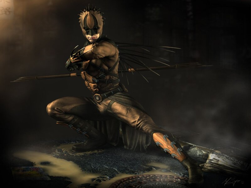 masked warrior with bow