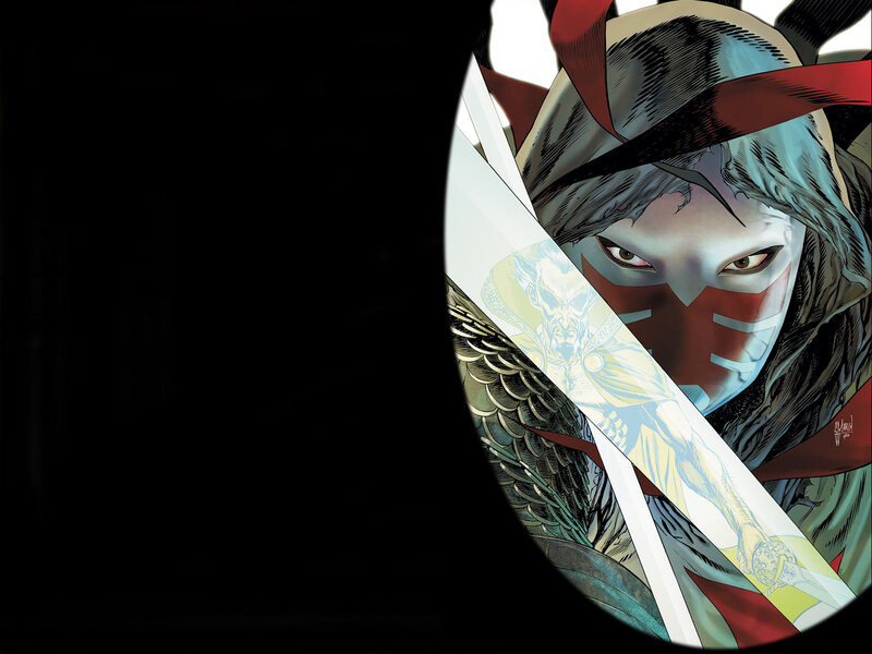 Masked Warrior with Sword — Black, Dramatic, Manga