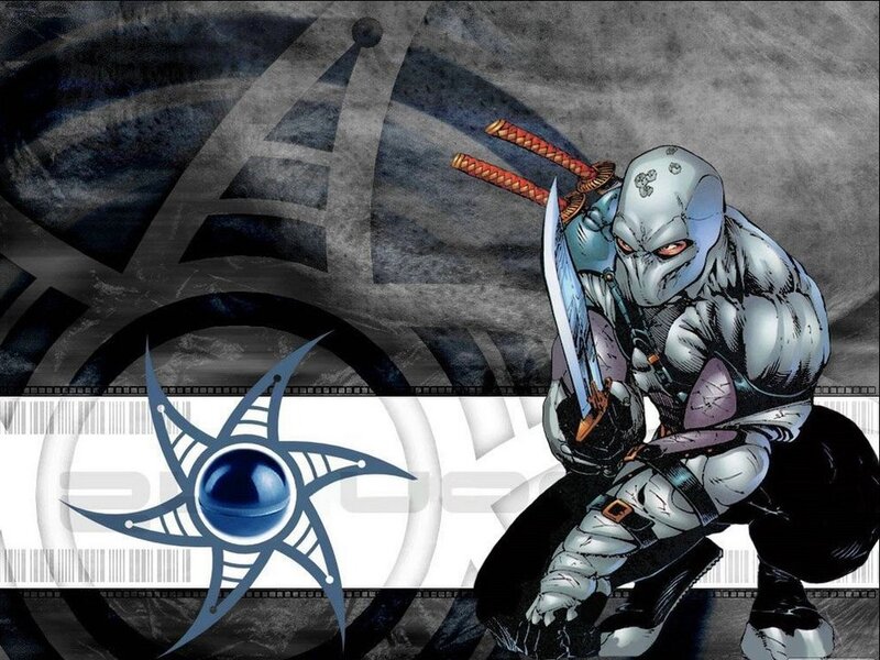 Masked Warrior with Swords — Gray