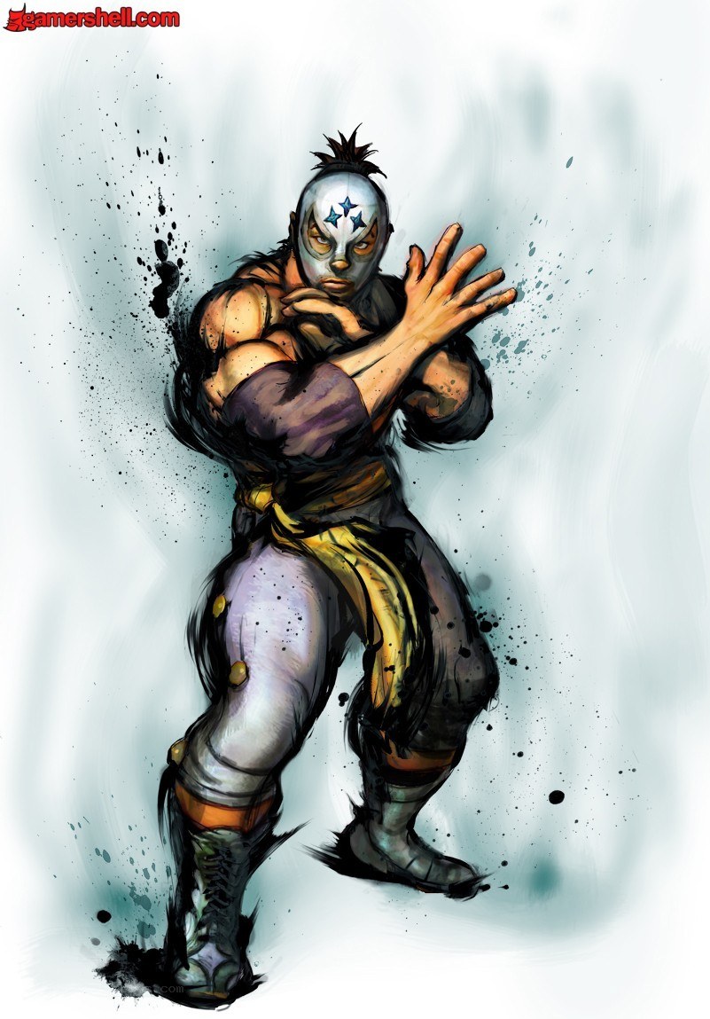 masked wrestler character art