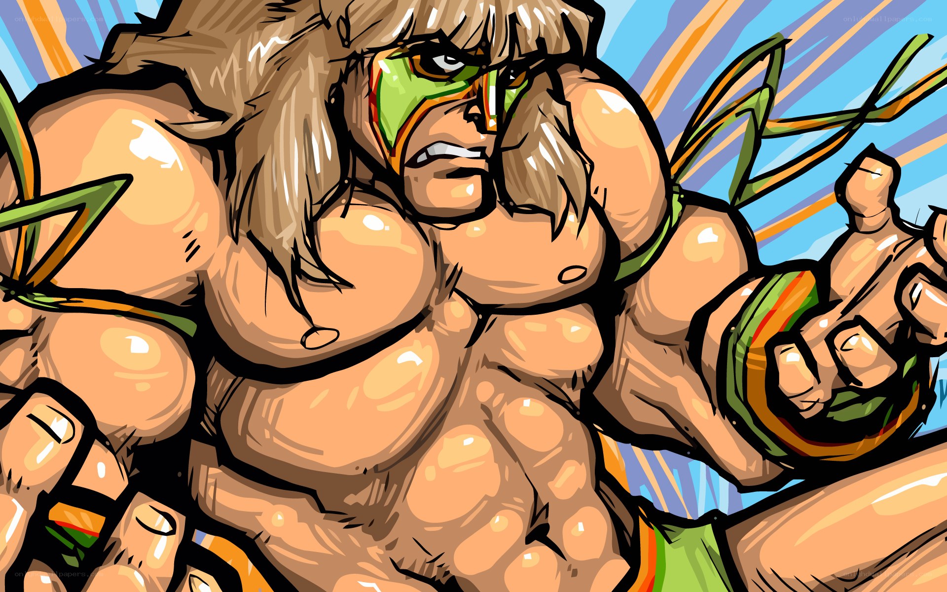 masked wrestler in action
