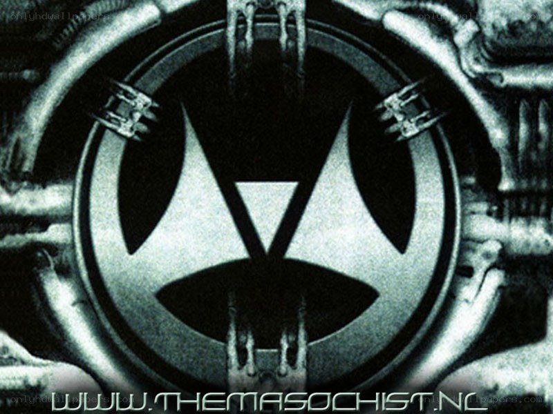 Masochist logo with biomechanical design