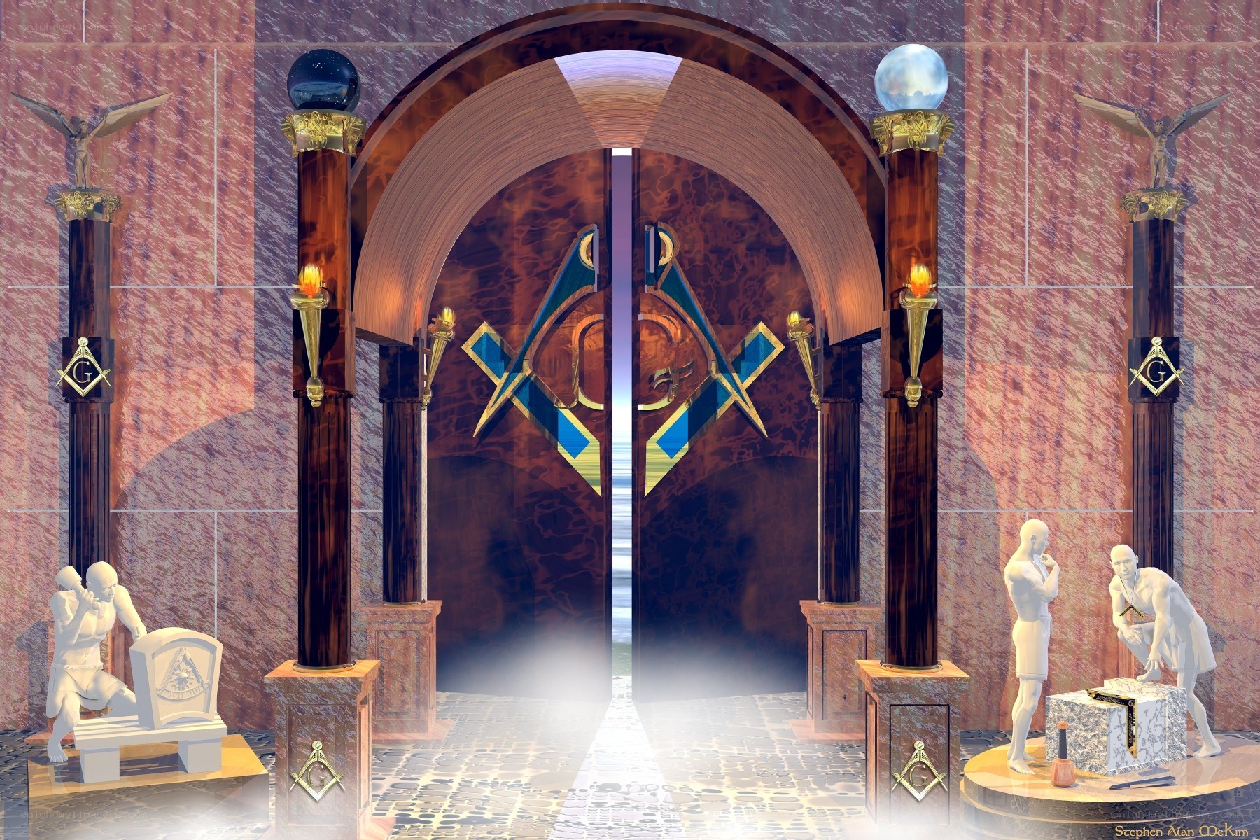 Masonic temple entrance