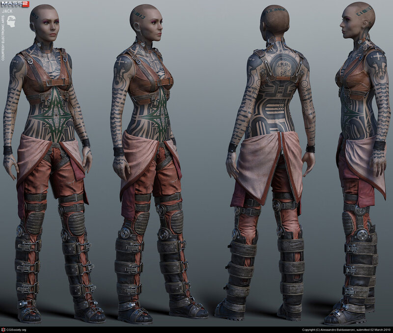 Mass Effect 2 character model