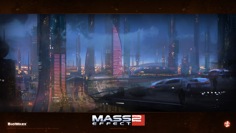 Mass Effect 2 cityscape