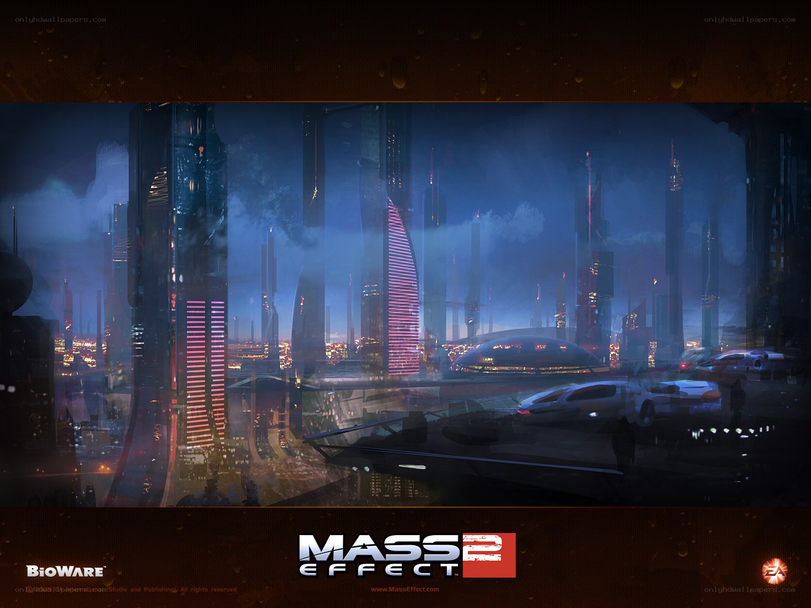 Mass Effect 2 cityscape concept art