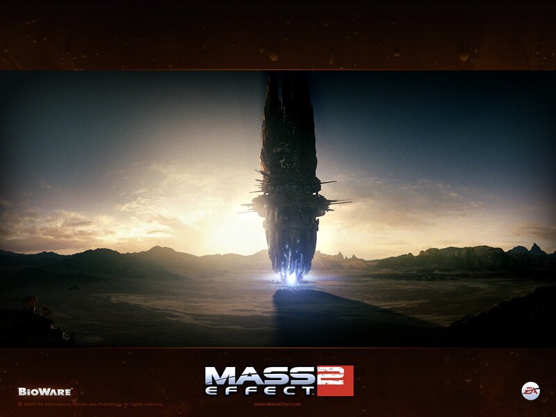 Mass Effect 2 Logo — Brown, Dramatic, Sunrise, Digital Art