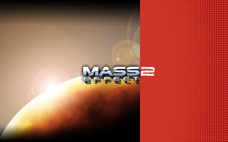 Mass Effect 2 logo on planet background