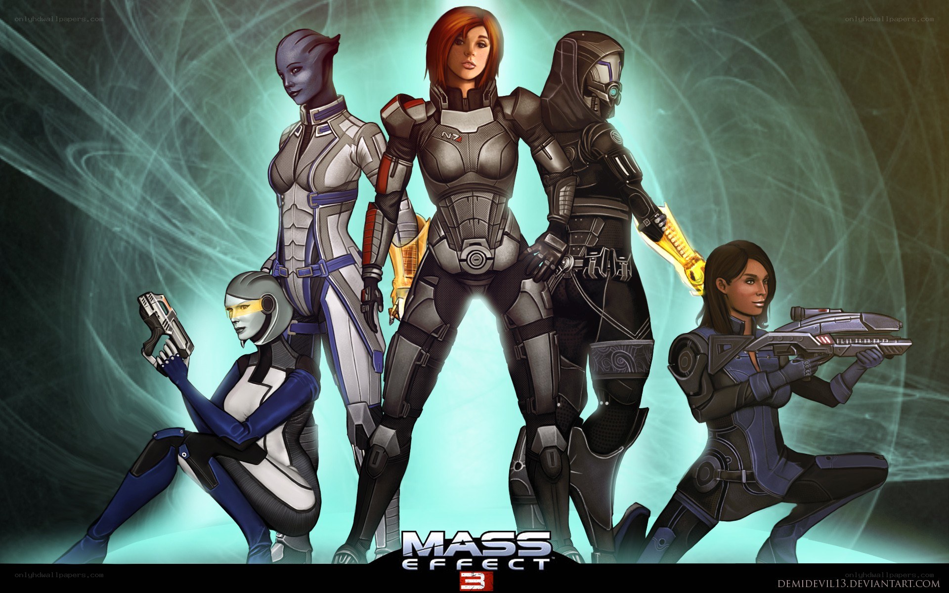 Mass Effect 3 characters artwork