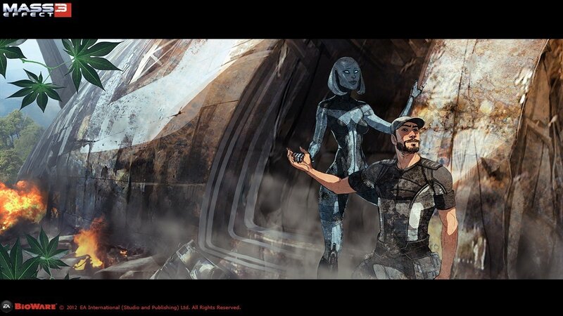 Mass Effect 3 concept art scene