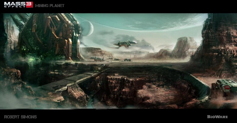 Mass Effect 3 mining planet concept