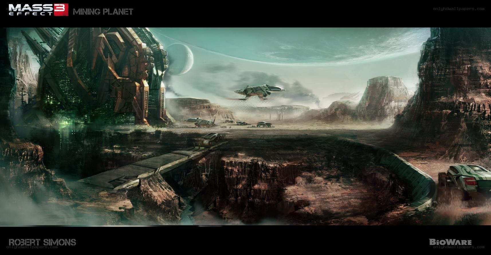 Mass Effect 3 mining planet concept