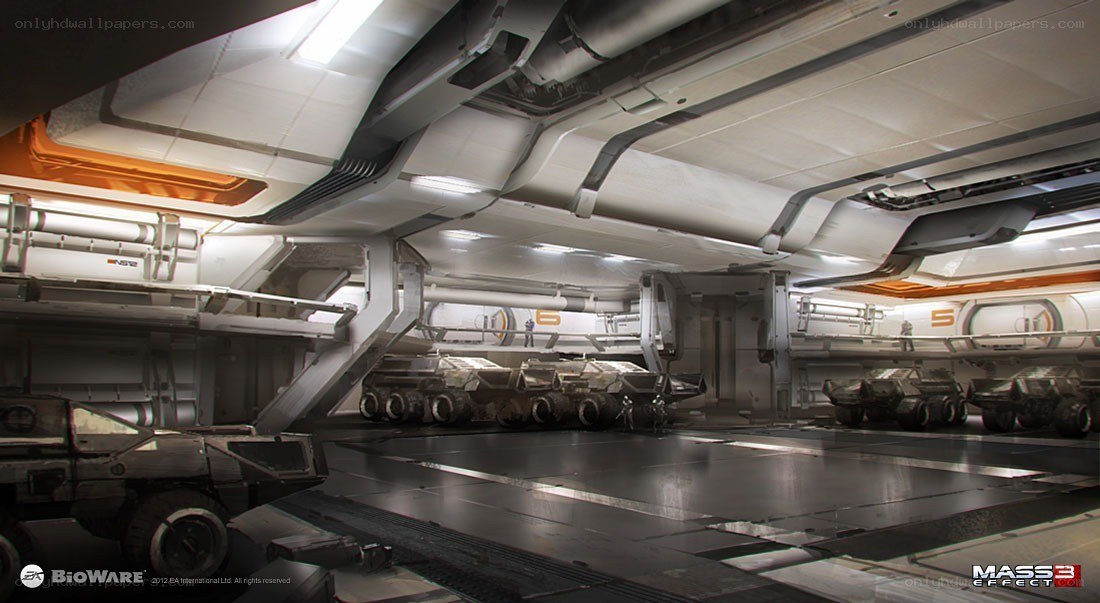 Mass Effect 3 vehicle hangar