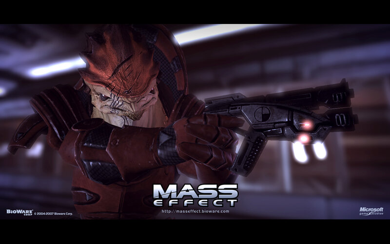 Mass Effect alien soldier