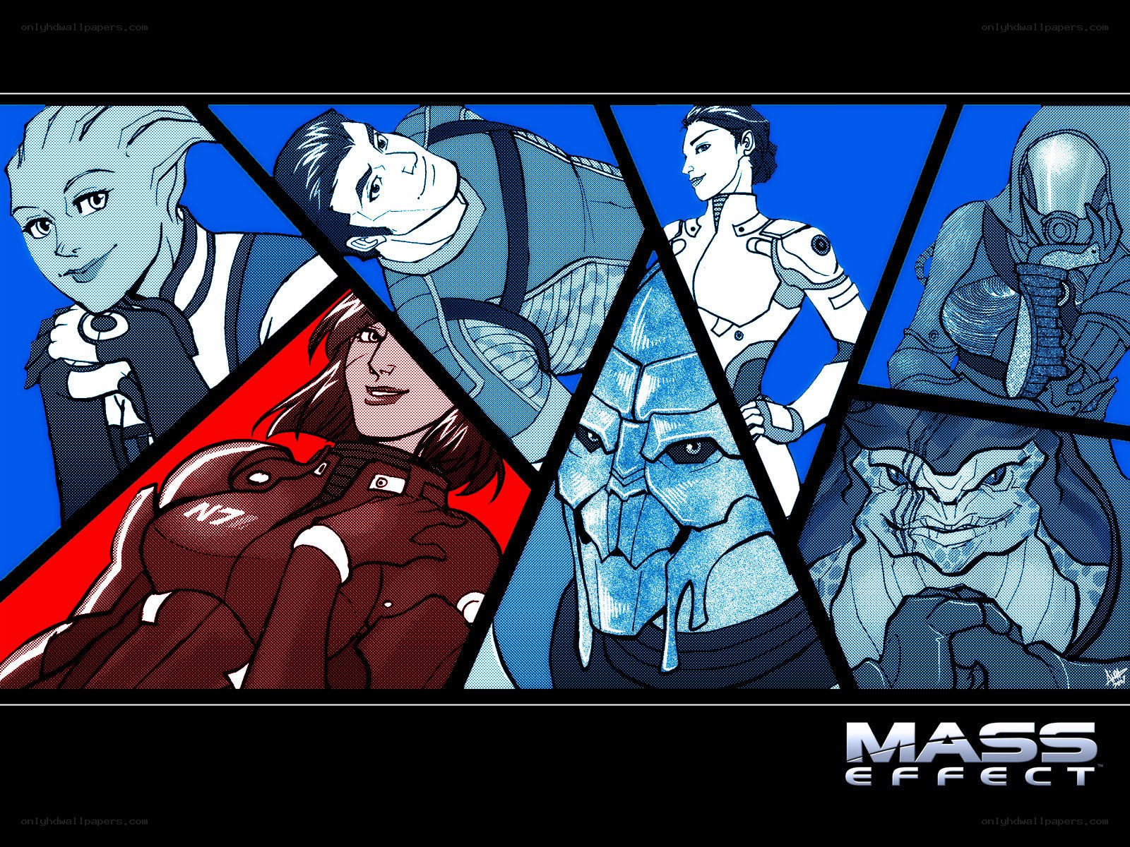 Mass Effect character collage