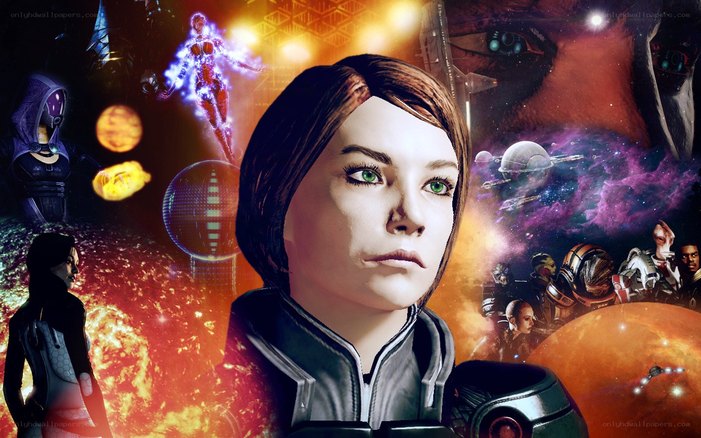 Mass Effect character collage