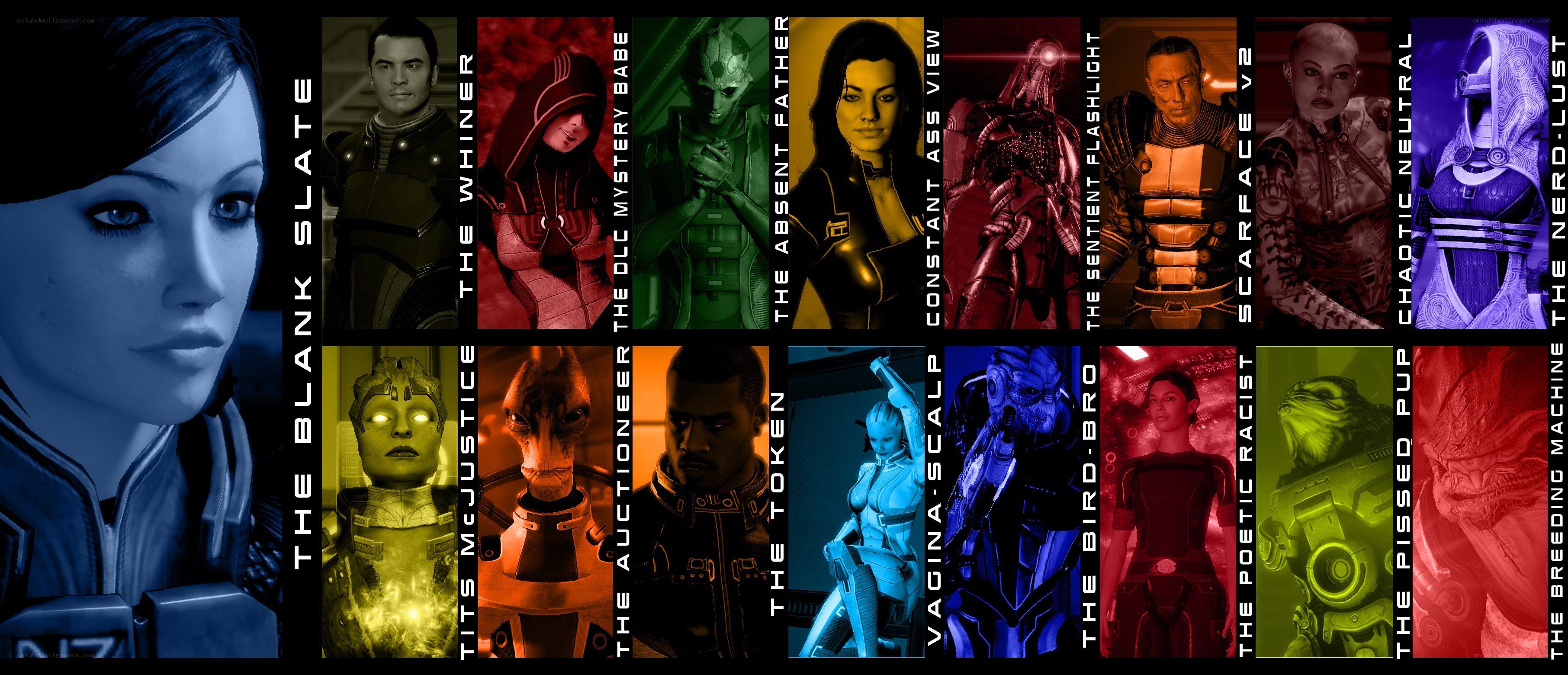 Mass Effect character collage