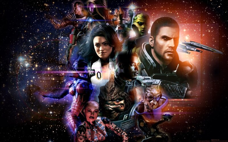 Mass Effect character collage