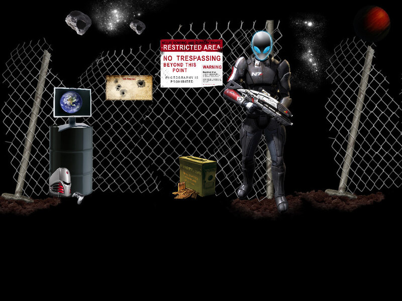 Mass Effect character in restricted zone