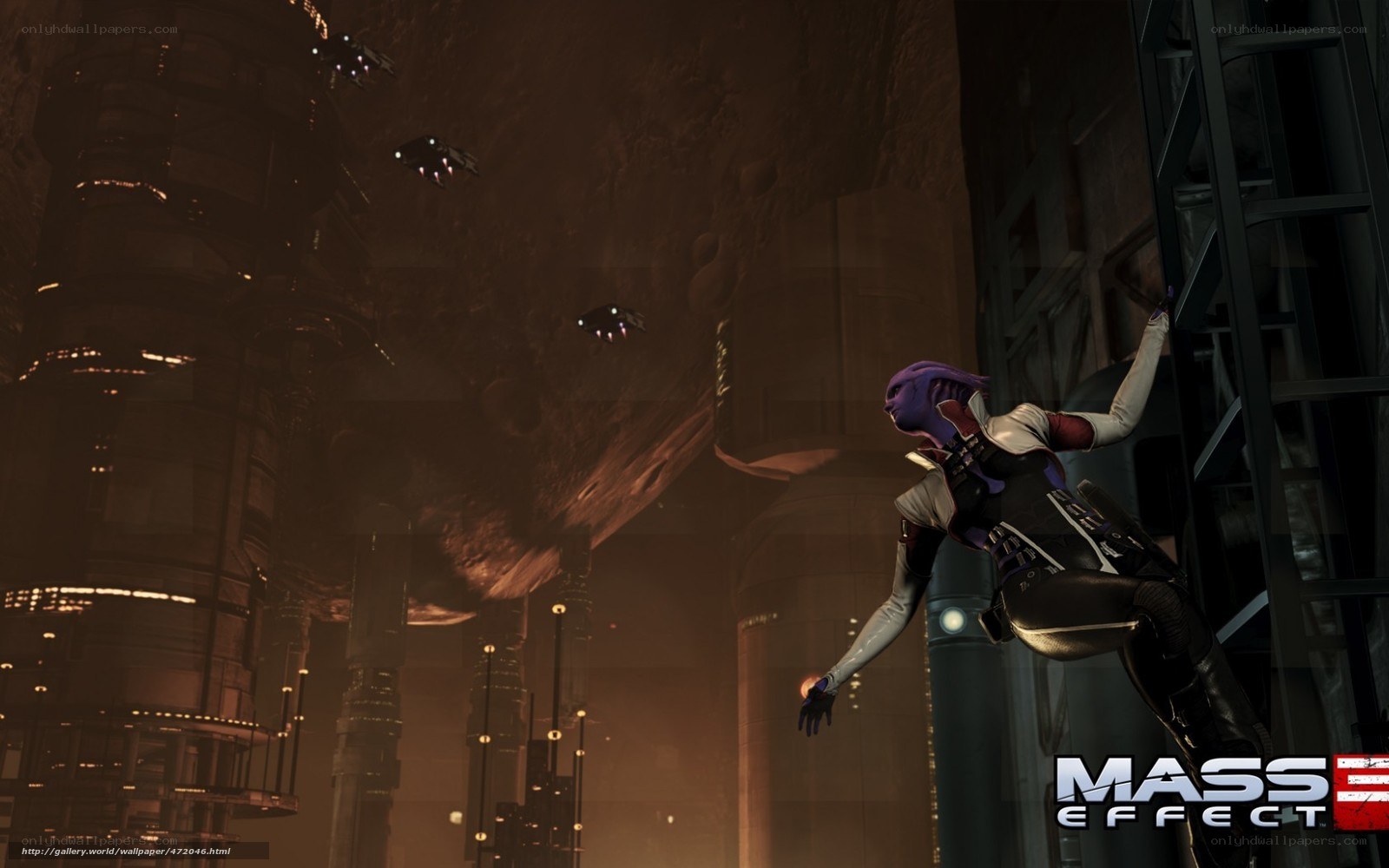 Mass Effect character in space station