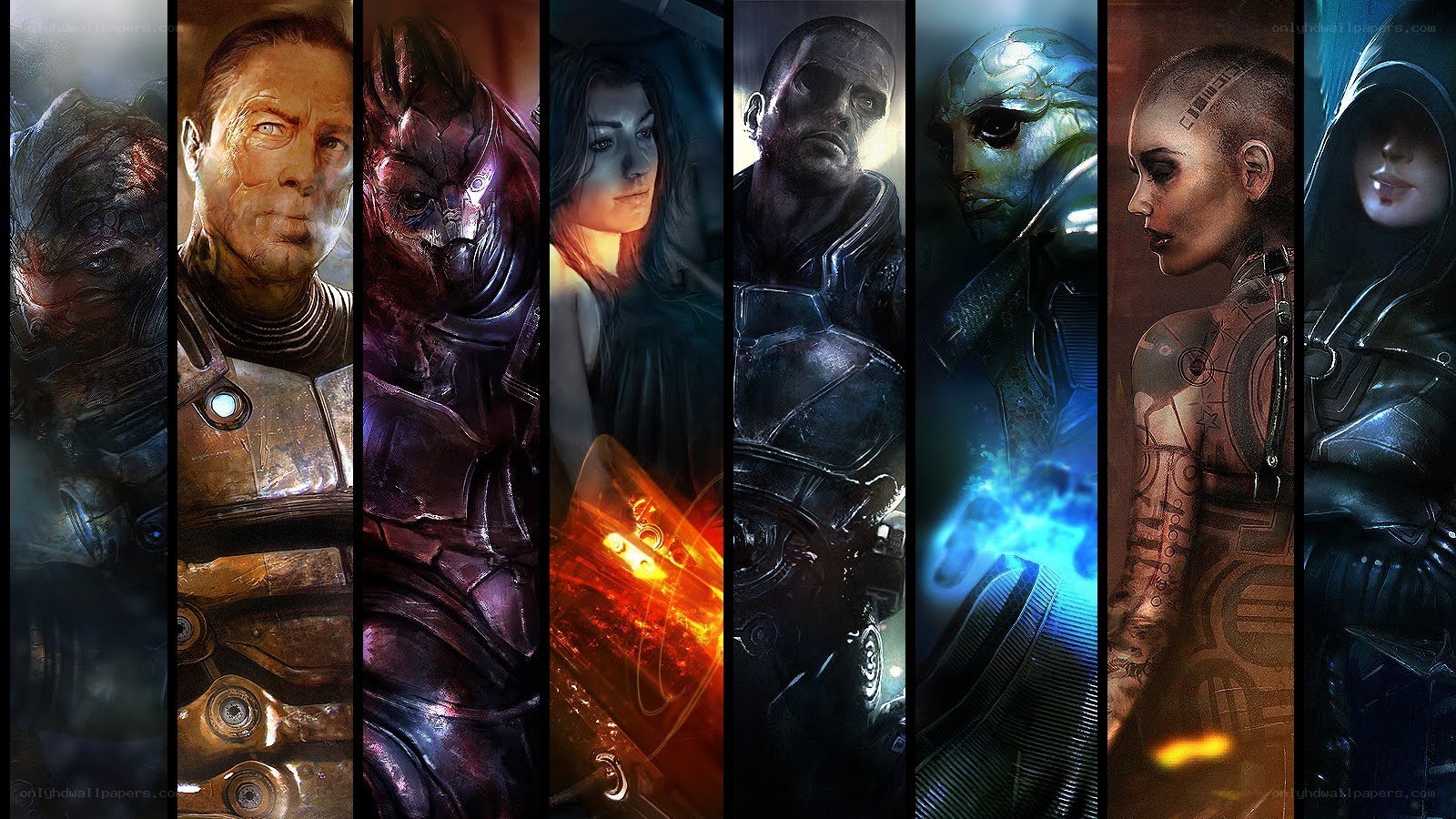 Mass Effect character portraits