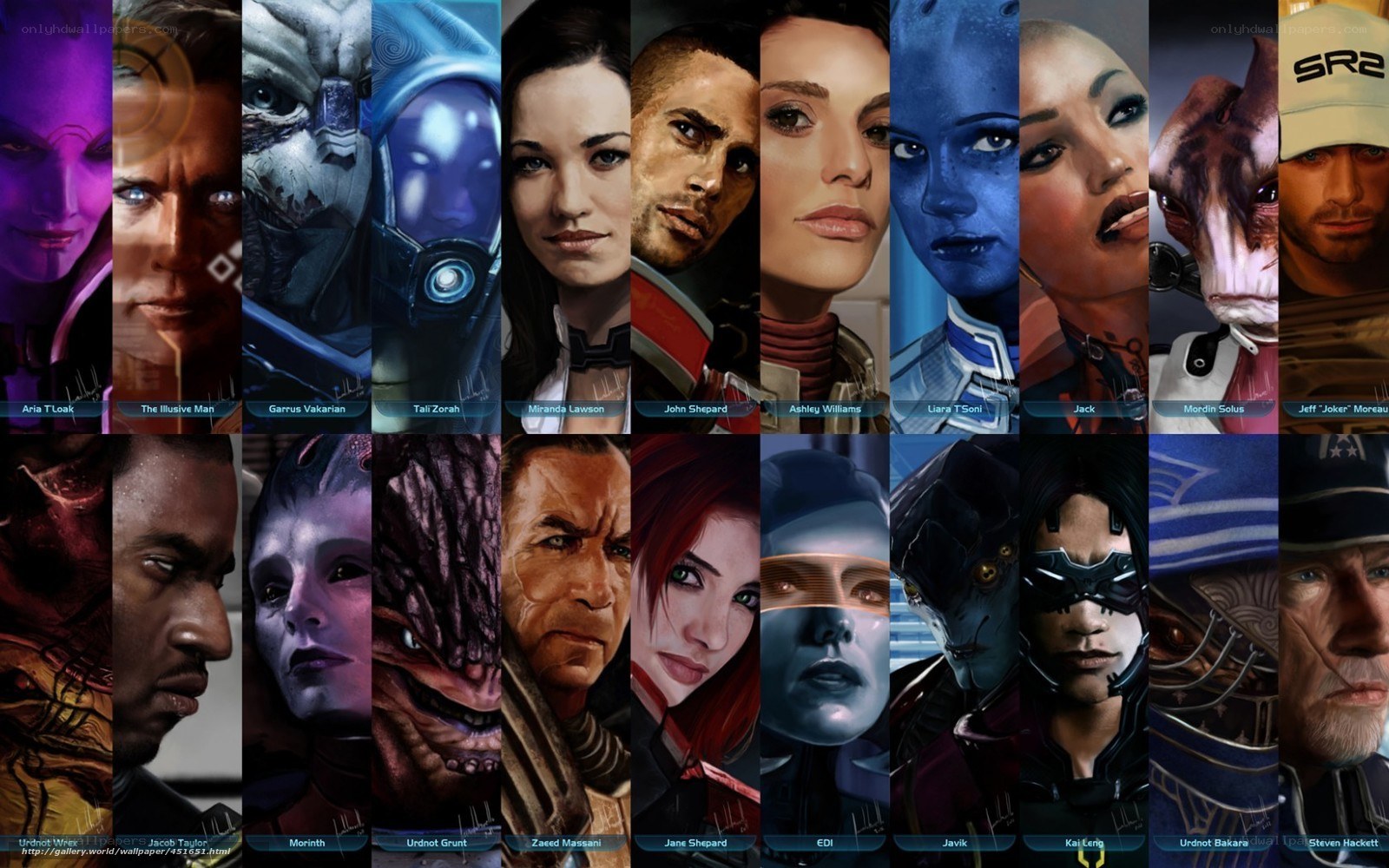 Mass Effect character portraits