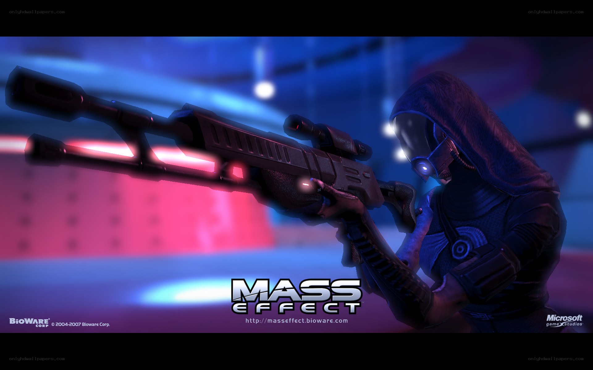 Mass Effect character with weapon