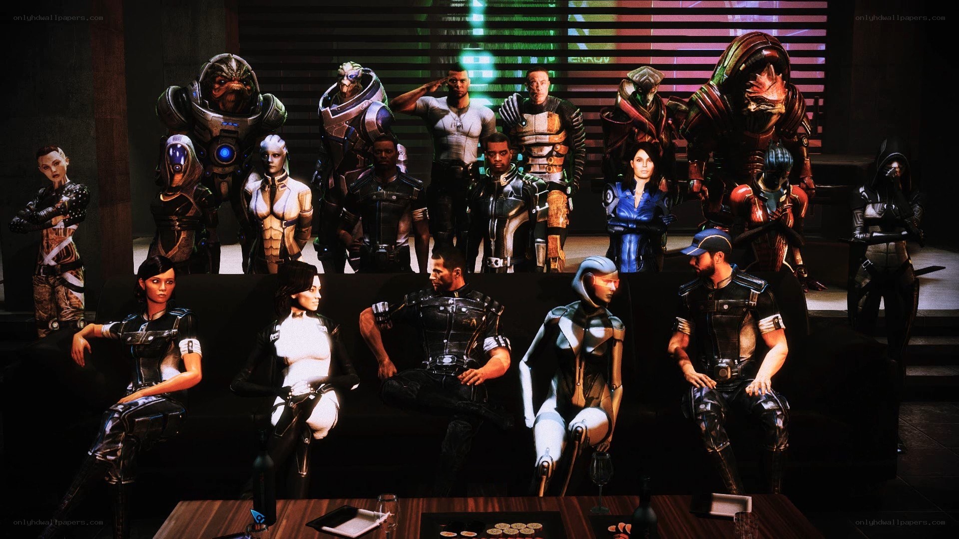 Mass Effect characters group photo