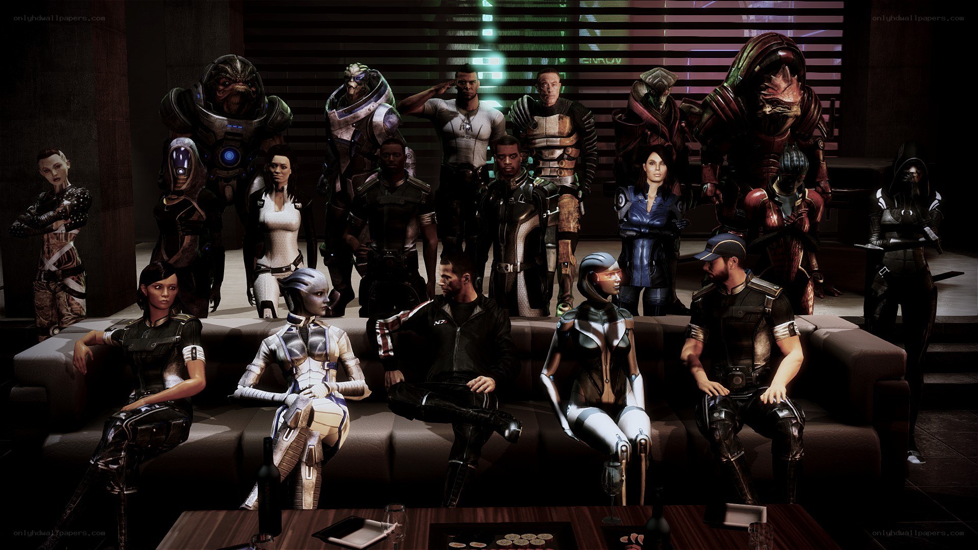 Mass Effect characters group portrait