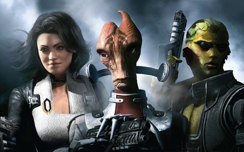 Mass Effect characters in action